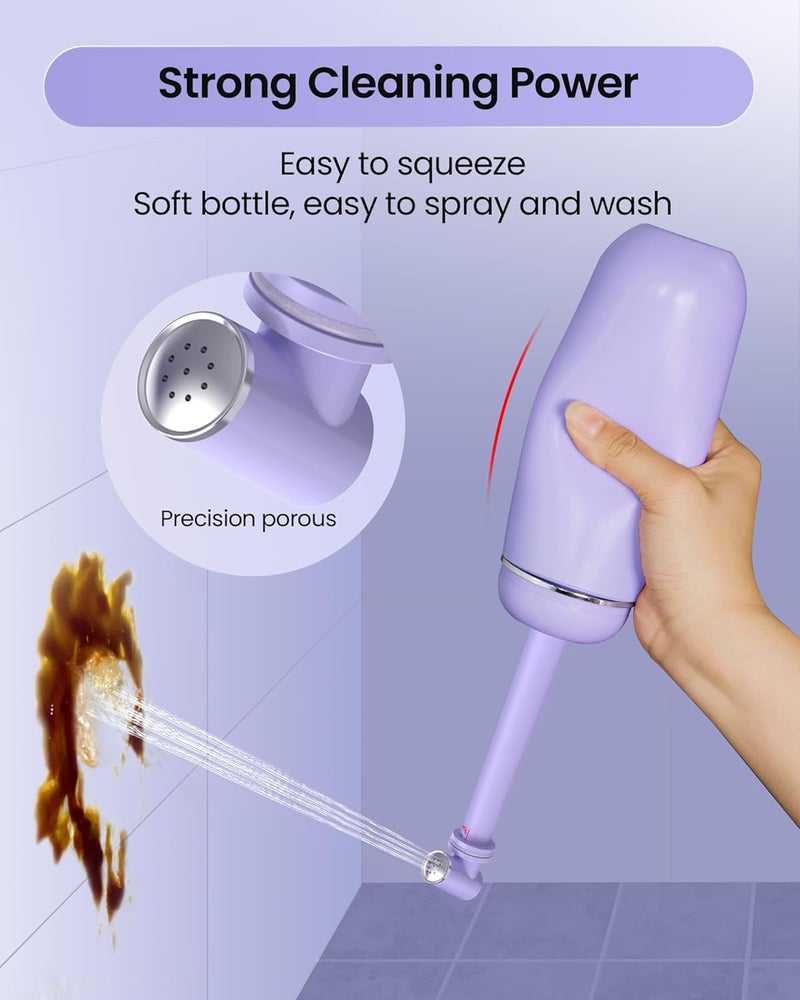 Redsack Portable Bidet for Postpartum/Perineal Care,Manual Handheld Peri Bottle for Feminine Hygiene & Travel, 380ml Leakproof,BPA-Free Sprayer for Men/Women/Baby (Purple, General) - Image 3